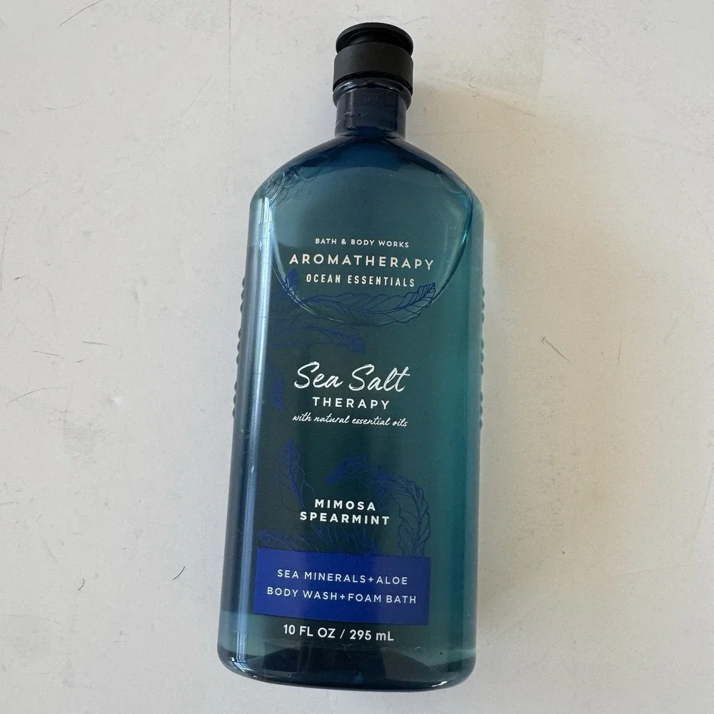 Bath & Body Works Mimosa Spearmint Sea Salt Therapy Body Wash 8 oz RARE New BBW